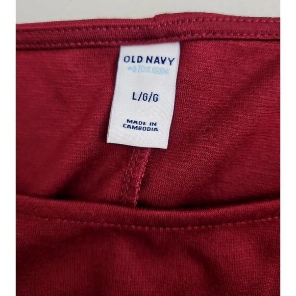 Old Navy ~Woman Size L~ Dark Burgundy Stretchy 3/4 Sleeve Dress Pullover NWT. - Picture 2 of 12